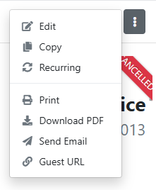 {On invoice page}